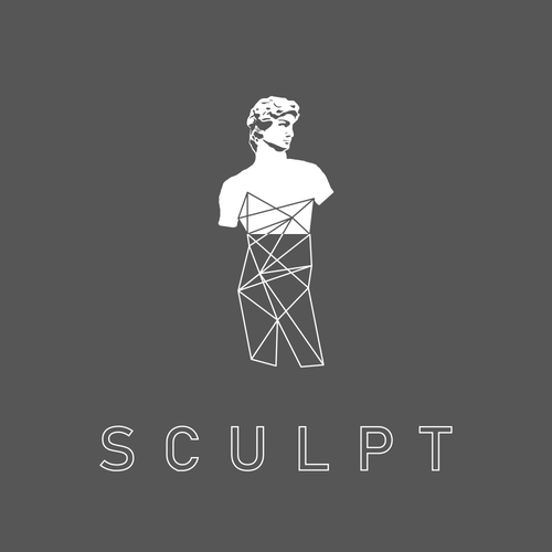 Sculpture logo with the title 'Logo for AI company making AI accesible'