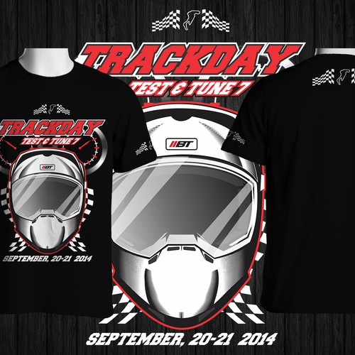 Biker t-shirt with the title 'Automotive Racing T-Shirt! Seeking Creatives!'