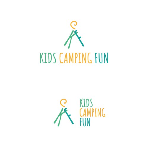 Kid design with the title 'Kids Camping Fun '