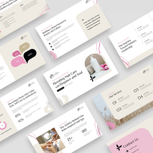 Nail design with the title 'Spa & Estetik Presentation Template'