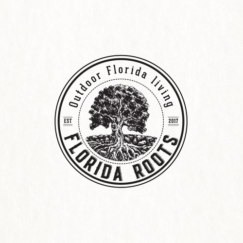 Tree root logo with the title 'FloridaRoots'