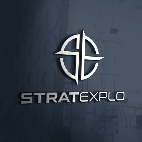 Mining logo with the title 'Logo design concept for StratExplo'