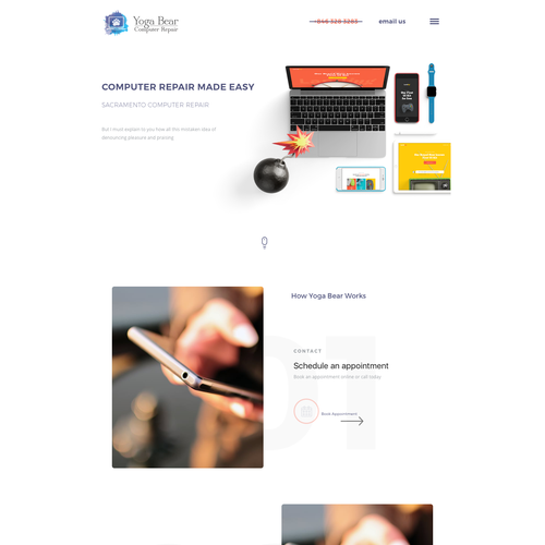 White background design with the title 'Simple Clean Website Design'