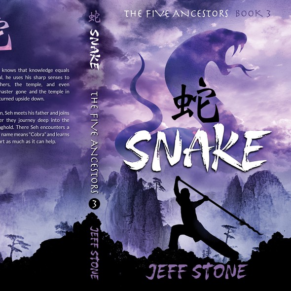Series book cover with the title 'SNAKE - The Five Anscestors - Book 3'