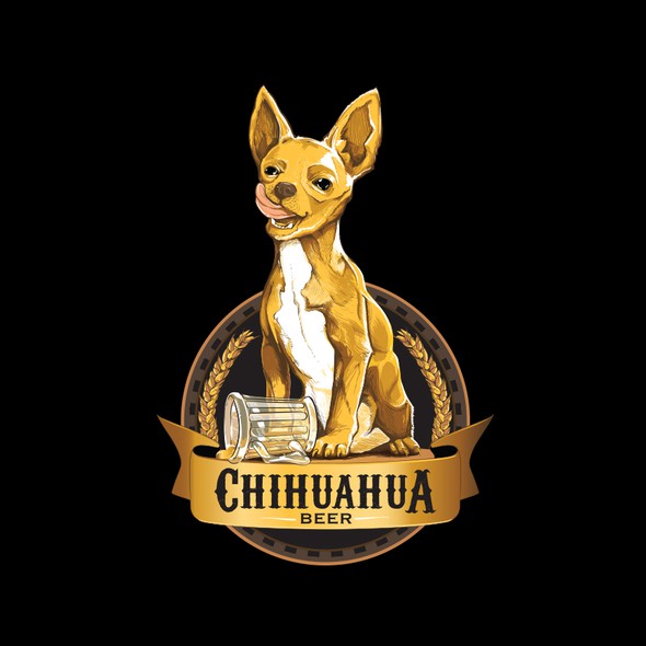 Chihuahua logo with the title 'Chihuahua Beer Logo'