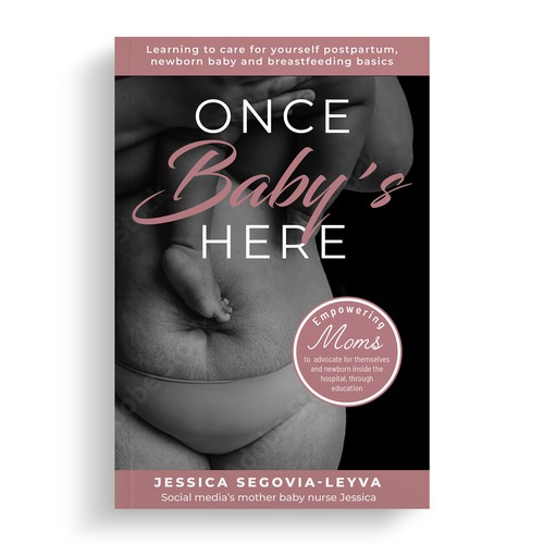 Mom design with the title 'Ultimate book for new parents to be. Everything once baby’s here.'