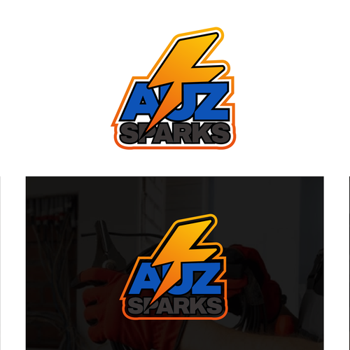 Lightning bolt logo with the title 'Auzspark electrical  business '