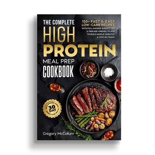 Recipe book cover with the title 'Book cover design'