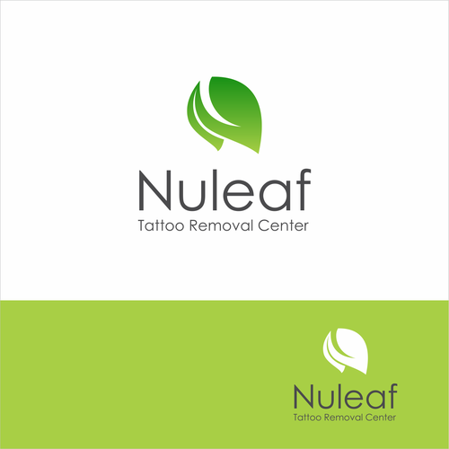 Alphabet design with the title 'Bold logo concept (leaf and 'N')'