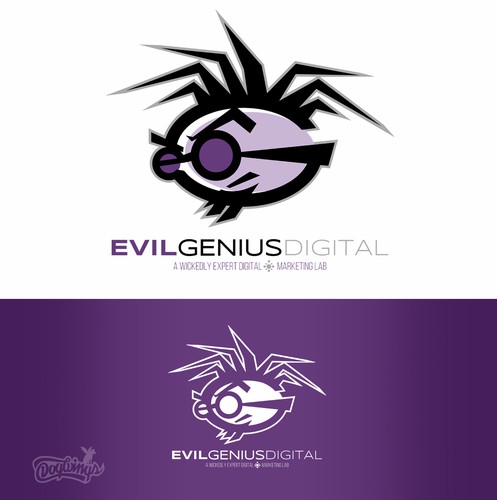Genius logo with the title 'Evil genius digital logo'