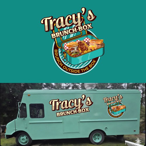 Food truck design with the title 'food tuck logo'