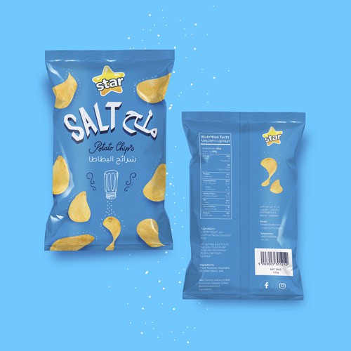 Food packaging with the title 'Potato Chips Package Design '