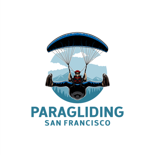 Hobby design with the title 'PARAGLIDING'