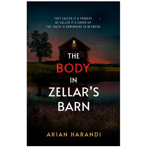 Crime book cover with the title 'A Dark, Cinematic YA Murder Mystery Cover with Small-Town Secrets and Deadly Stakes'