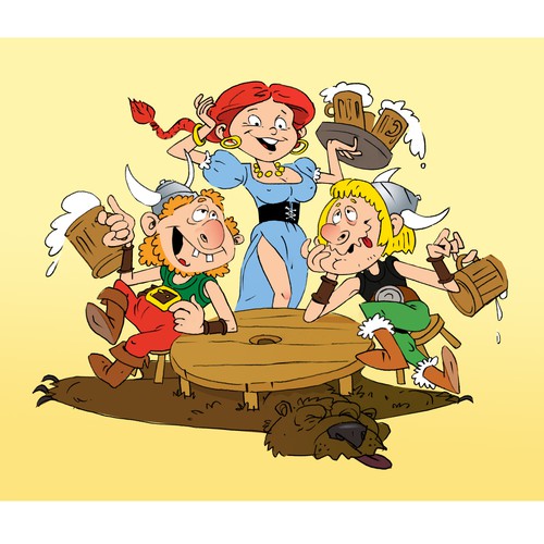 Cartoon artwork with the title 'Illustration'