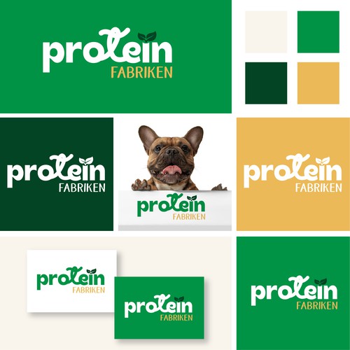 Recycling logo with the title 'Protein Fabriken'