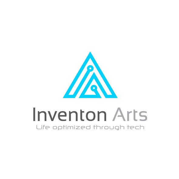 Electronic design with the title 'Logo Design for Invention Arts'
