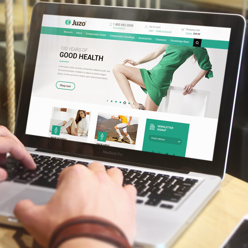 Medical website with the title 'JuzoShop.com'