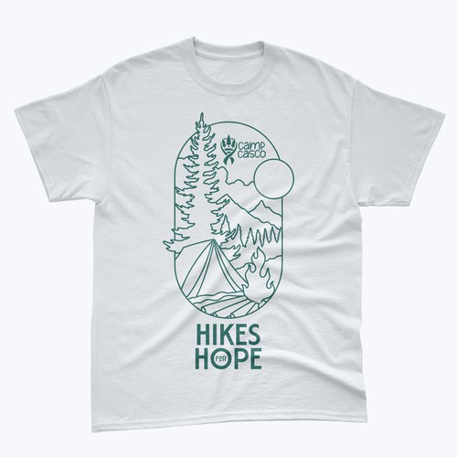 Hiking t-shirt with the title 'Camping tshirt'