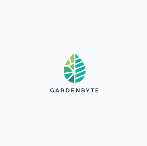 Plant design with the title 'Gardenbyte Logo Design'