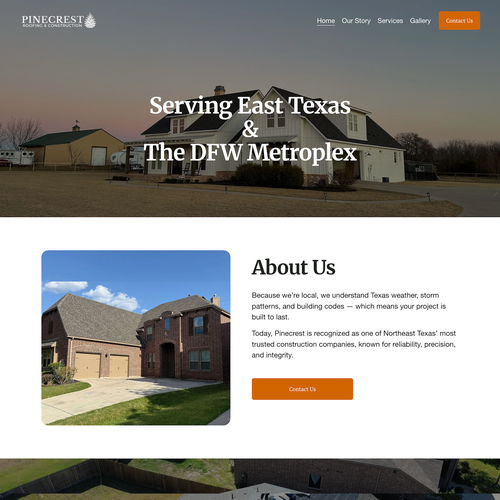 Design with the title 'East Texas Roofing and Construction Design'