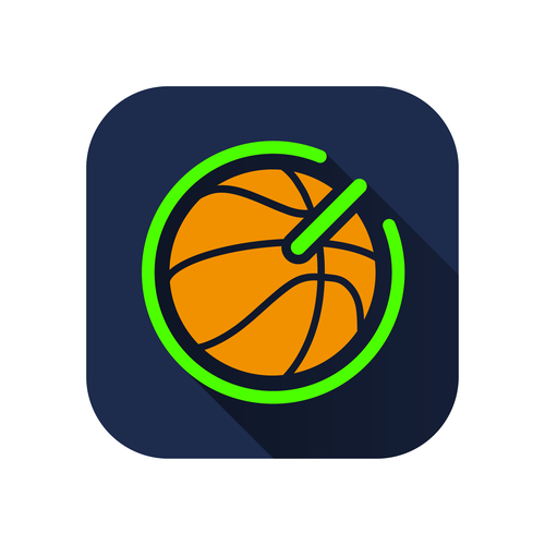 Button logo with the title 'GameON Basketball Mobile App'