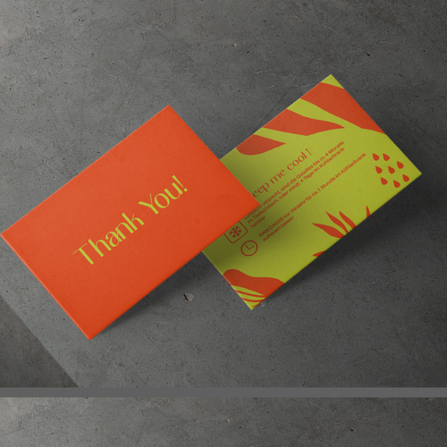 Bright color design with the title 'Bold and bright thank you card for Vera.s Goodies'