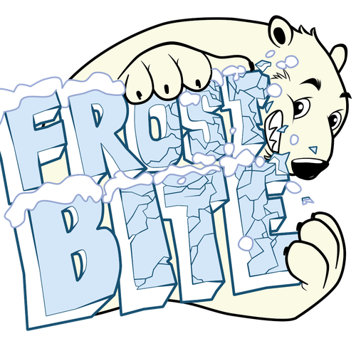 Font artwork with the title 'Frostbite Ice Melt'