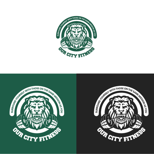 Lion head logo with the title 'Lion Fitness & Gym  Logo'