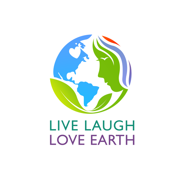 Donation logo with the title 'Live Laugh Love Earth'