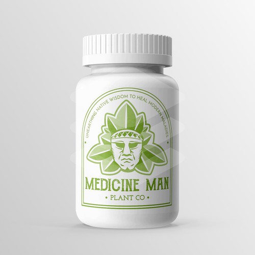 Aztec design with the title 'Medicine Man Logo for natural medicine line'