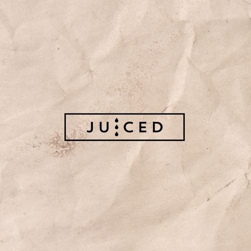 Raw design with the title 'Organic juice bar logo'
