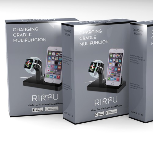 Professional packaging with the title 'Box design'