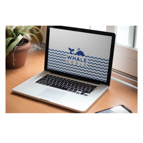 Whale design with the title 'whale pools'