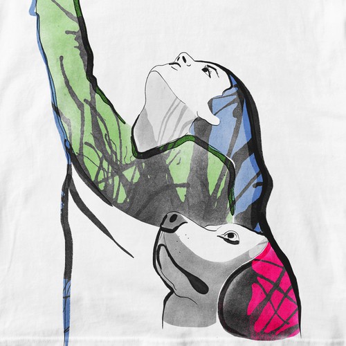 Dog t-shirt with the title 'T-shirt  illustration'