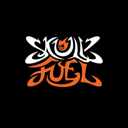 Typographic design with the title 'Skull Fuel'