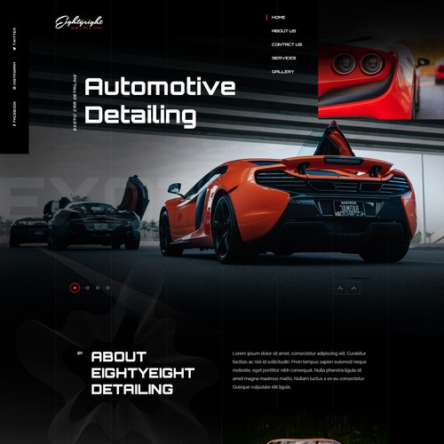 Service website with the title 'Eightyeight Detailing'