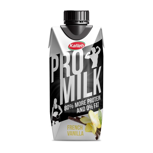 Milk packaging with the title 'ProMilk Packaging Design'