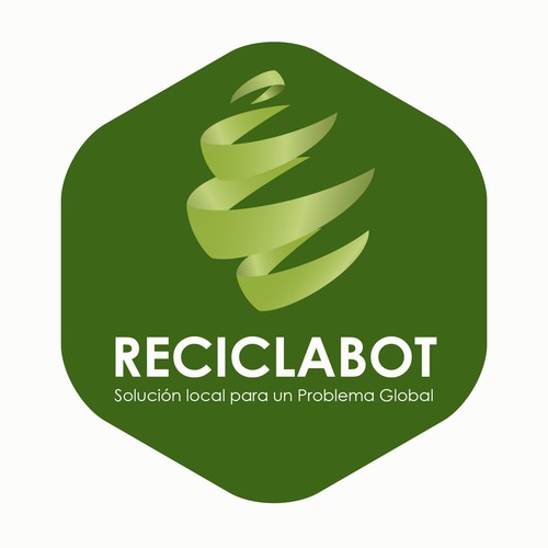 Recycling logo with the title 'Logo Concept 1 Reciclabot'