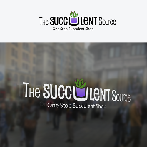 Gardening logo with the title 'Logo for The Succulent Source'