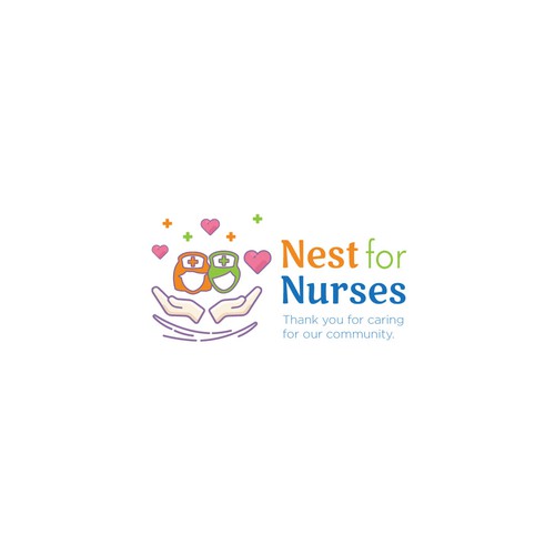 Nurse logo with the title 'Nurse Community Logo'