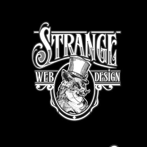 Mustache design with the title 'Strange Web Design'