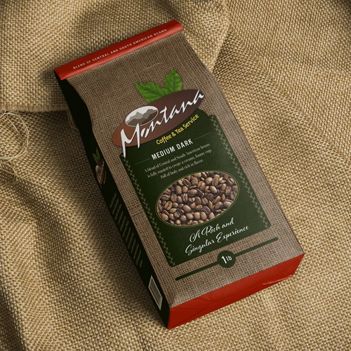 Red packaging with the title 'Coffee Bag'
