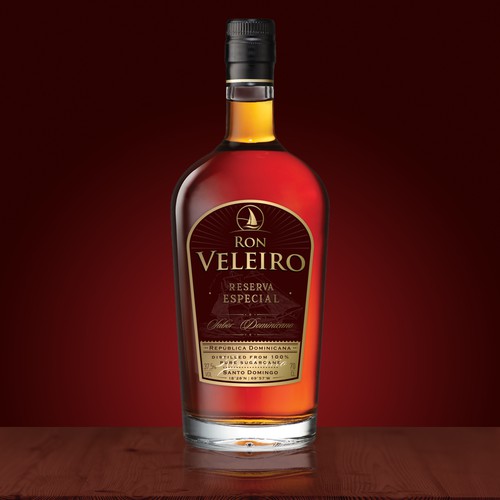 Vintage label with the title 'Luxurious rum label design'