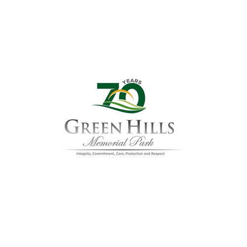 50 year anniversary logo with the title 'anniversary logo green hills'
