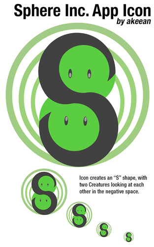 Sphere design with the title 'Logo for social location aware app'