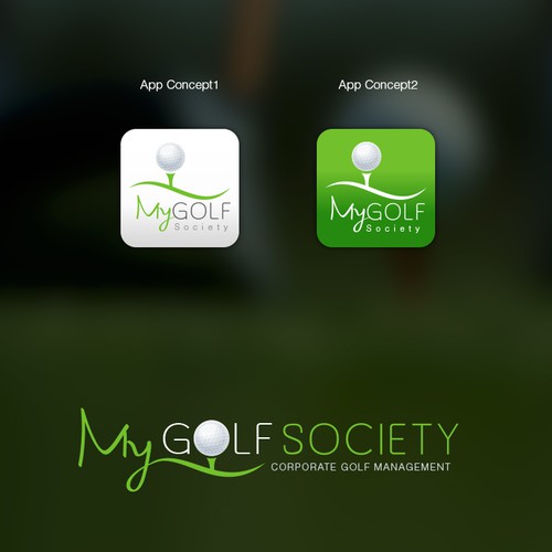 Golf club logo with the title 'Logo for MyGolf Society'