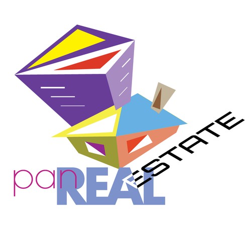 Modernist design with the title 'Pan Real Estate'