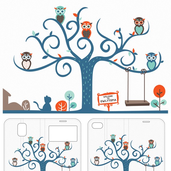 Case design with the title '[Round 5] Create diary type Mobile phone cases! (Blinded / Guaranteed)'