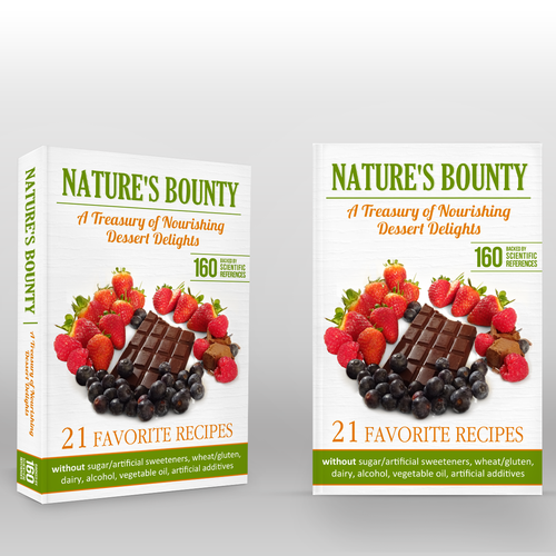 Dessert design with the title 'Nature's Bounty'
